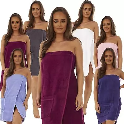 £10.99 • Buy  Ladies Women Luxury 100% Cotton Towelling Shower Towel Wrap Bath Beach Cover Up