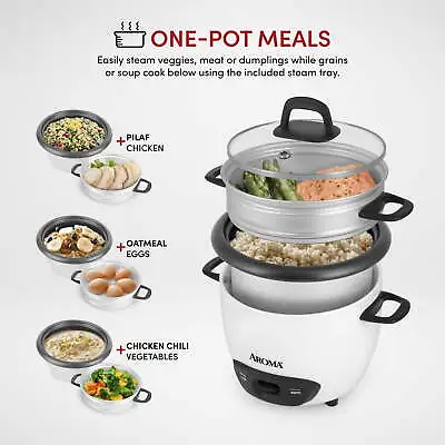 White New 6-Cup (Cooked) / 1.5Qt. Rice & Grain Cooker • $18.93