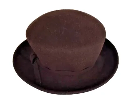 Vintage AMANDA SMITH Women's Bowler Style Hat BROWN  100% Wool Made In Italy • $29.99