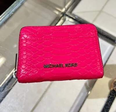 Michael Kors Women Ladies Zip Around Pvc Or Leather Card Case Coin Pouch Wallet • $57.50