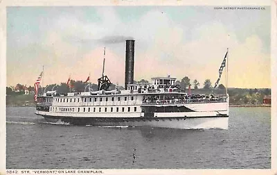 Steamer Vermont Lake Champlain New York 1910c Phostint Postcard • $7.50