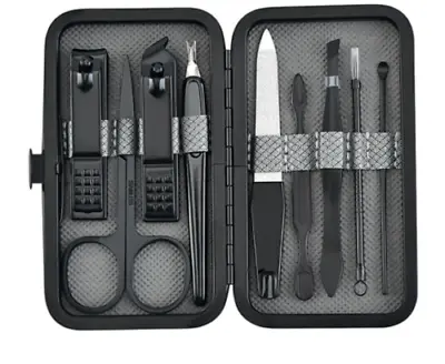 Mens Ladies Valentines Manicure Pedicure Nail Care Set Cutter Clippers Kit Case • £3.75