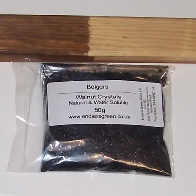  Bolgers Natural Water Soluble Brown Wood Dye Powder - Walnut Crystals 50g   • £4.50