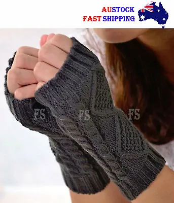 $7.01 • Buy Men Women Unisex Winter Gloves Glove Fingerless New Fashion Knit Fashion Warm