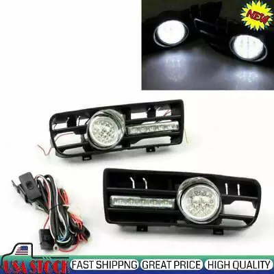 Fog Light 5 LED Front Bumper Grille DRL Lamp For 99-04 VW Golf MK4 GTI TDI • $66.63