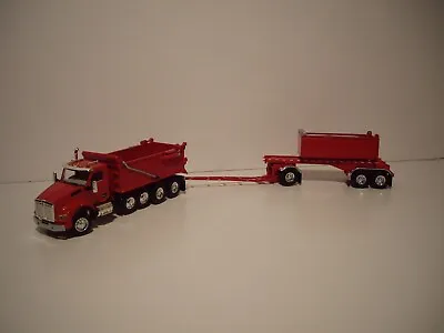 Dcp First Gear 1/64 Red Kw T880 Quad-axle Rogue Dump And Rogue Transfer Dump • $169.99