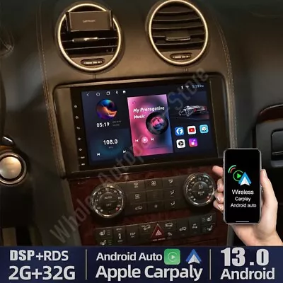 For Mercedes Benz W164 ML500 GL350 GL450 Apple Carplay Radio Android 13 GPS NAVI • $148.80