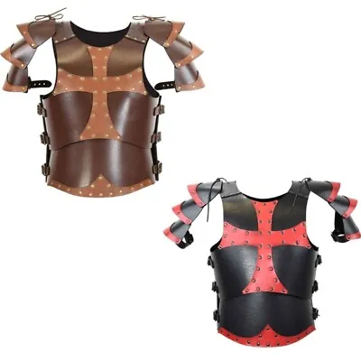 Vikinges Faux Leather Chest Armor Retro Medieval Knight Armor For LARP/Cosplay • £48.30