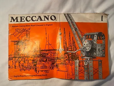 Meccano . 1967. 0-1. Instruction Booklet For Outfit Number 01/67 Paperback. • £2.50