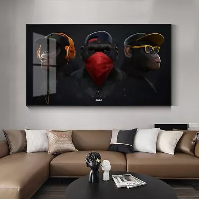 Animal Art Pictures Canvas Painting Funny Monkey Prints Canvas Wall Art Posters • $15.97