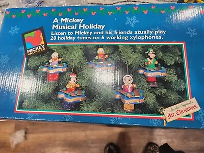  Vintage Mr Christmas Disney Mickey And Friends Musical Holiday 1997 • $109.99