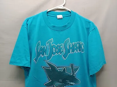 Men's Vintage (c) 1994 NHL Pro Hockey San Jose Sharks Single Stitch T-shirt M • $16