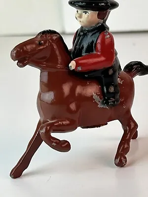 Vintage Metal Cowboy And Horse Salt & Pepper Shakers Original • $19.95