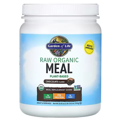 RAW Organic Meal Meal Replacement Shake Chocolate  1 Lb 3.01 Oz (539 G) • $28.51