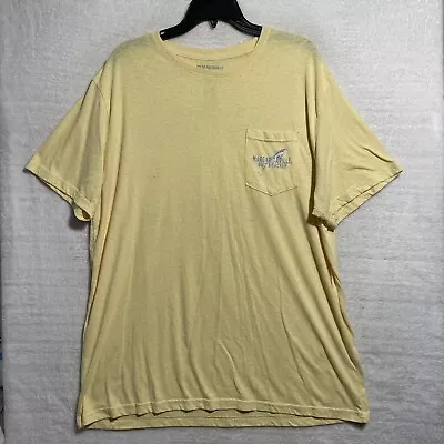 Margaritaville Shirt Mens 2XL Yellow Bait & Tackle Short Sleeve Crew Neck • $6.95