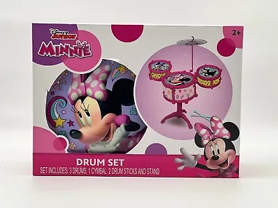 What Kids Want Minnie Mouse Drum Kit Set With Drums Cymbal Drum Sticks Stand • $25