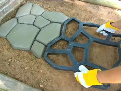 Stone Mold Pathmate Step Form Pavement Garden Walkway Patio Yard Paving Concrete • $31.97