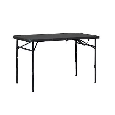 Mainstays 40 L X 20 W Plastic Adjustable Height Fold-in-Half Folding Table Rich • $34.98