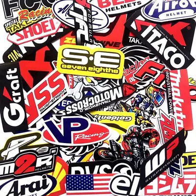 Lot Set Of 80 Motorcycle Motocross Decals Stickers Racing ATV UTV Dirtbike • $8.99