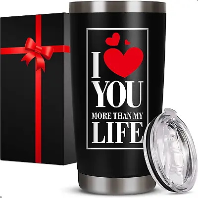 Gifts For Him Husband Boyfriend I LOVE YOU Tumbler 20Oz Christmas Stocking Stu • $15.28