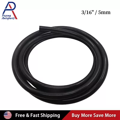 Silicone Vacuum Tubing Hose Line 5mm 3/16 Inch 10FT 130PSI Max Pressure Black • $11.99