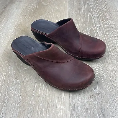 Patagonia Better Clogs Leather Shoe Slides Slip On Casual Women's 8 Rusted Iron • $59.97