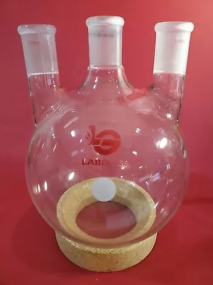 $99 • Buy Labglass LG-7330-236 3000ml 3 Liter Three Neck Neck Boiling Flask 29/42   941