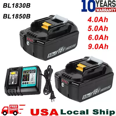 1/2X 6.0Ah Battery/Charger For Makita 18V BL1860B BL1830 BL1850B LXT Lithium Ion • $36.95