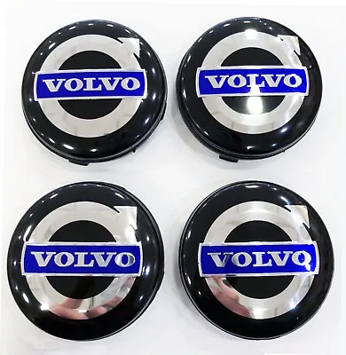 VOLVO Alloy Wheel Centre Caps. 4 X 64mm. C70 S40 S60 V50 V60 V70 S80 XC90 Etc • $14.86