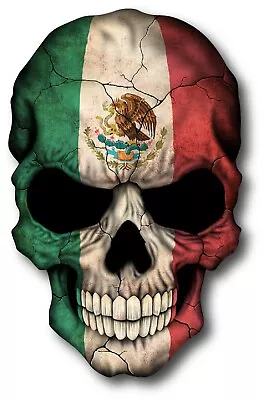 Skull Mexico Flag Mexican Decal Sticker 3m Usa Truck Helmet Vehicle Window Wall • $2.81