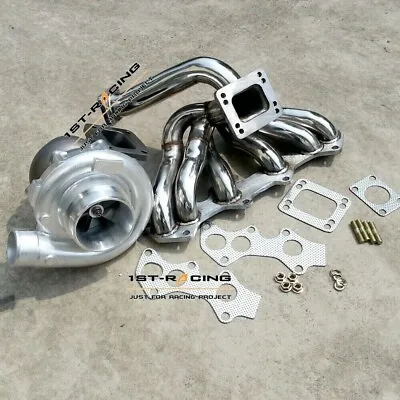 T4 Oil Cold Turbo A/R 80/96+Exhaust Manifold For Toyota Supra 1JZGTE JZX100 VVTI • $669.99