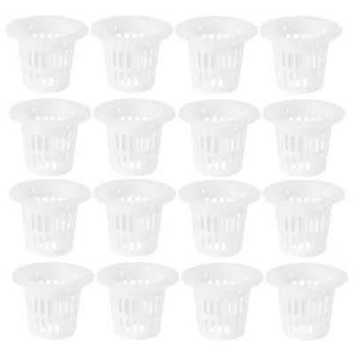 50 Pcs Hydroponics Slotted Mesh Cups Orchid Heavy Duty Net Pots • £10.59