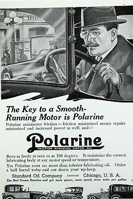 1917 POLARINE MOTOR OIL Auto Advertising Original Vintage Antique Print Ad • $35.69