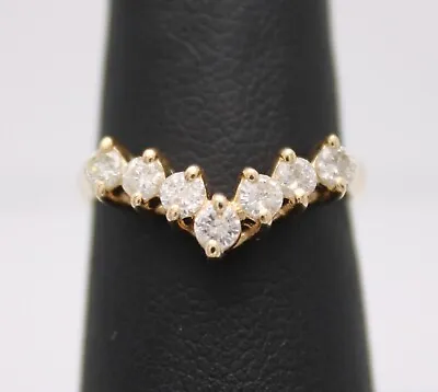 14kt Yellow Gold V Shaped Lady's .33 Ctw Diamond Ring • $449.95