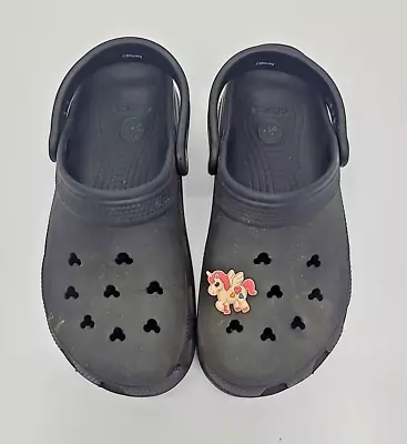 Crocs Classic Sandals Black Mickey Mouse Women's Size 9 Men's Size 7 • $24.75