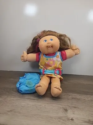 2004 Cabbage Patch Girl Brown And Pink Long Hair Toothless Freckles • $16.99