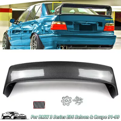 LTW GT Style For 92-99 BMW 3 Series E36 M3 Carbon Look Rear Trunk Spoiler Wing • $185.96