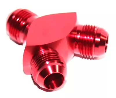 3-Way Y-Block Fitting Adapter AN10 10-AN Male To 2X AN10 10-AN Male RED • $13