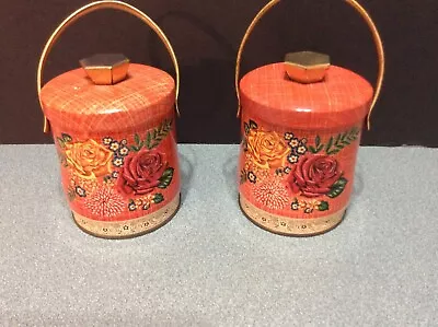 2 Murray Allen Confectionary Tins Made In England Vintage Canvas Rose • $14