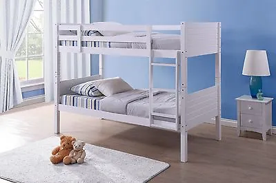 3ft Single Bedford Bunk Bed In White • £289.95