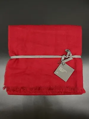 Restoration Hardware Suri Baby Alpaca Eyelash Throw Red Brand New W/ Tag • $199