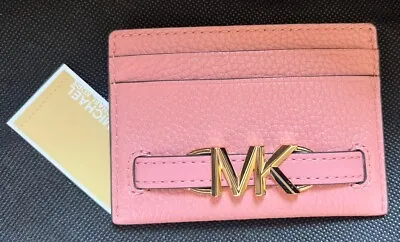 Michael Kors Reed Logo Card Holder MK Signature - Primerose Leather • $25