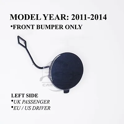 Left Side Front Tow Hook Cover For VW Touareg 7P MK2 10-14 Deep Black LC9X • $23.20