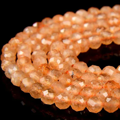 Honey Citrine Gemstone Grd AA Micro Faceted Round 2MM 4MM Beads 15 Inch (P64) • $6.99