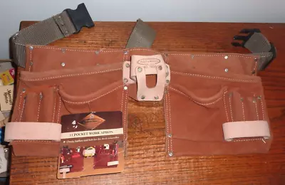 McGuire Nicholas No 1499 Handyman Tool Belt - Leather Adjustable 11 Pocket NWT • $11.50