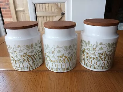 Hornsea Fleur Coffee Tea And Sugar Medium Storage Jars  • £21