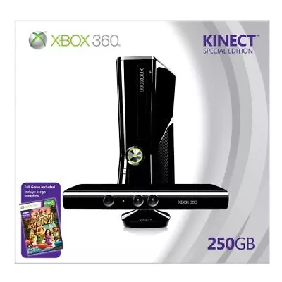 Xbox 360 250GB Console With Kinect & Kinect Adventures Genuine Tested Working • $149.99