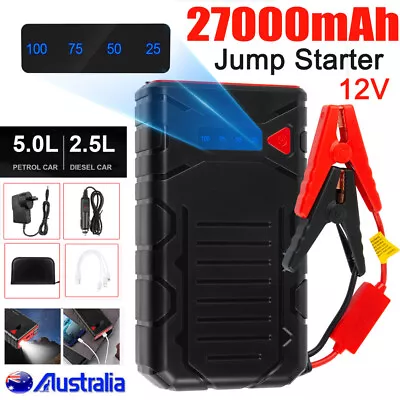 27000mAh Portable Car Jump Starter 12V Power Bank Pack Battery Charger Booster  • $43.99