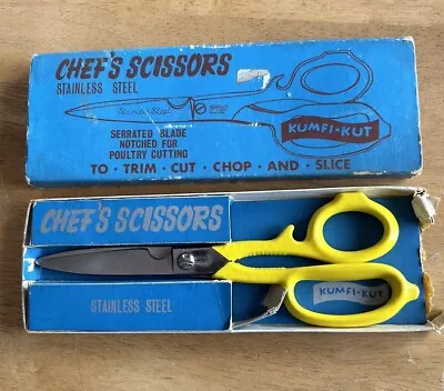 Vintage Champion Kumfi-Kut Chefs Scissors Meat Trim Cut Slice Shears Boxed • $15.97