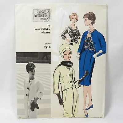 Vintage Vogue Couturier Design Pattern Irene Galitzine 1960s Skirt Suit Sz 18 • $45